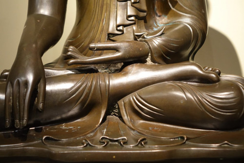 Seated Buddha in Bhumisparsa Mùdra, Bronze, Burma, 19th C.