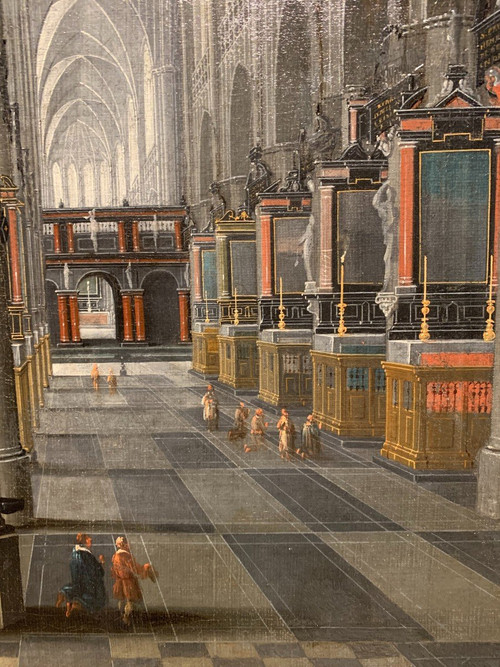 Interno della Cattedrale di Anversa, hst, Pieter NEEFFS il Vecchio (1578-)