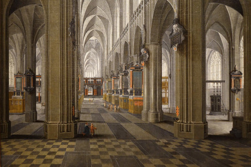 Innenraum der Antwerpener Kathedrale, hst, Pieter NEEFFS der Ältere (1578-)