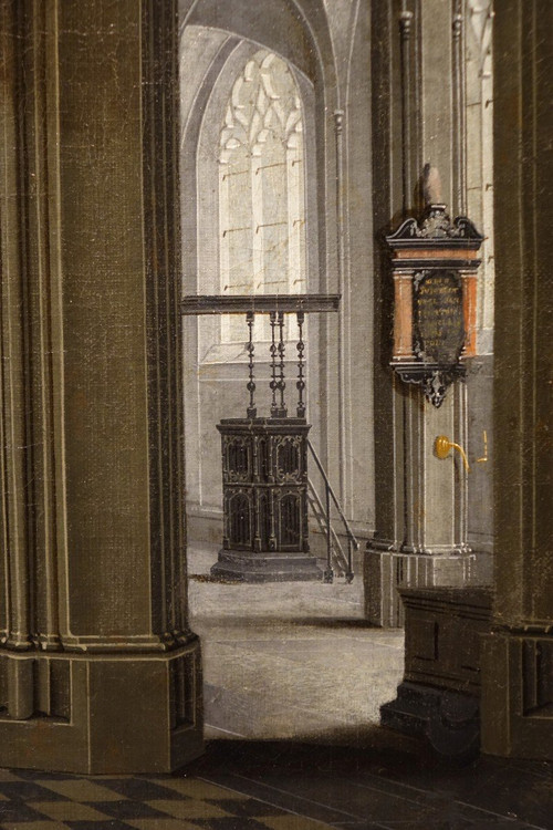 Interno della Cattedrale di Anversa, hst, Pieter NEEFFS il Vecchio (1578-)