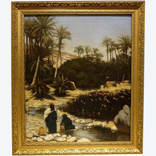 Due donne beduine ai bordi di un wadi, Emmanuel Jadin, 1843-1922