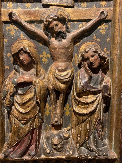 Triptych bas-relief, southern France, late 15th-early 16th century.