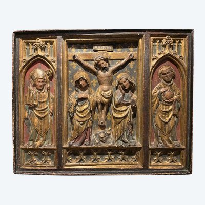 Triptych bas-relief, southern France, late 15th-early 16th century.