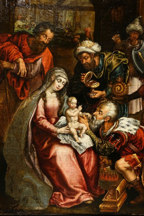 Adoration of the Three Wise Men, Flanders, 17th century.