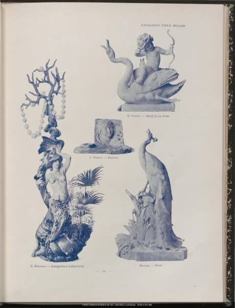 G. Recipon & E. Muller, Lobster Mermaid, Art Nouveau