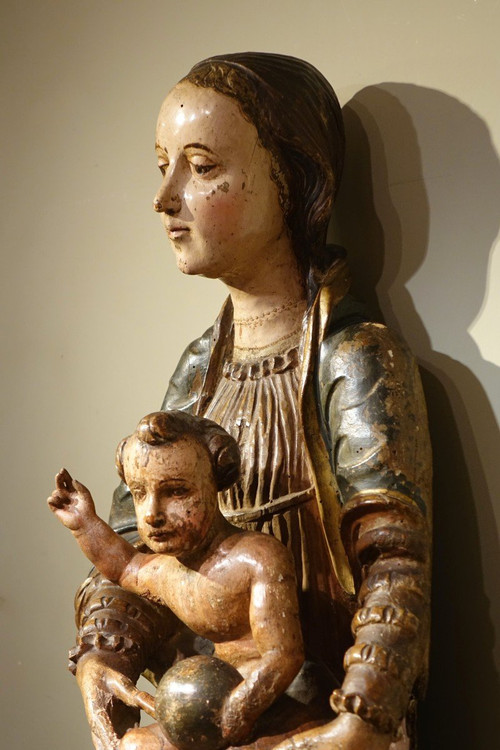 Large Virgin and Child, Spain, 16th century.