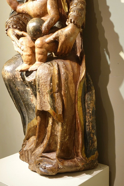 Large Virgin and Child, Spain, 16th century.