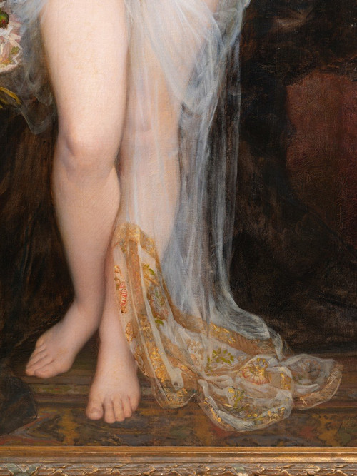 "Le modèle", très grande huile sur toile, A.F.LAURENS, 1883