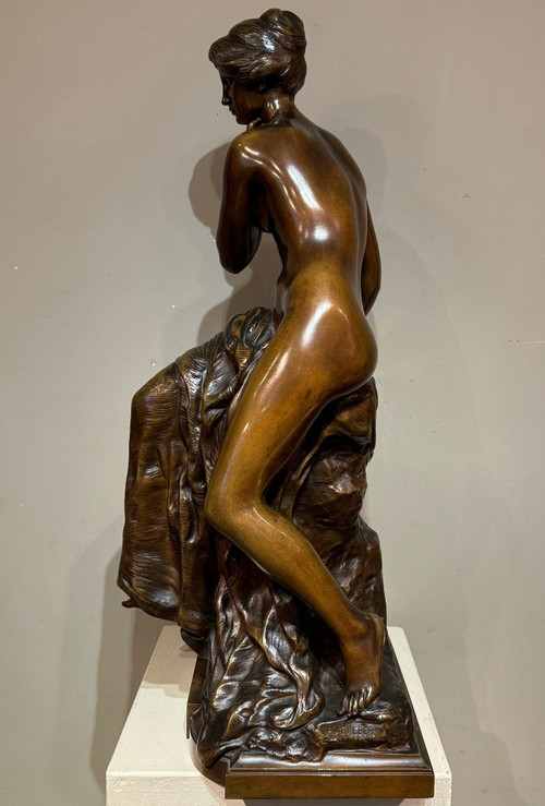 Grand bronze " La Pensée", Henri Gréber , Fin 19e S.