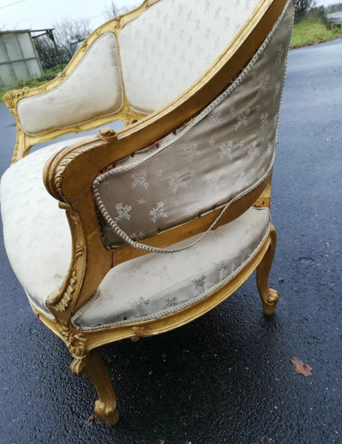 Ancienne Banquette Style Louis XV 19 Ème Siècle