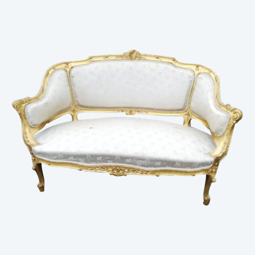 Ancienne Banquette Style Louis XV 19 Ème Siècle