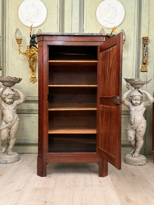 Nicolas Petit, Louis XVI Period Mahogany Armoire Stamped Circa 1780