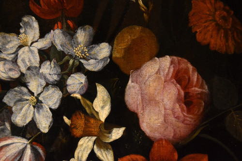 Ghirlanda di fiori con cartiglio, Frans van Everbroeck (Anversa, 1628 – Londra 1693) 