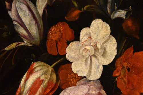 Ghirlanda di fiori con cartiglio, Frans van Everbroeck (Anversa, 1628 – Londra 1693) 