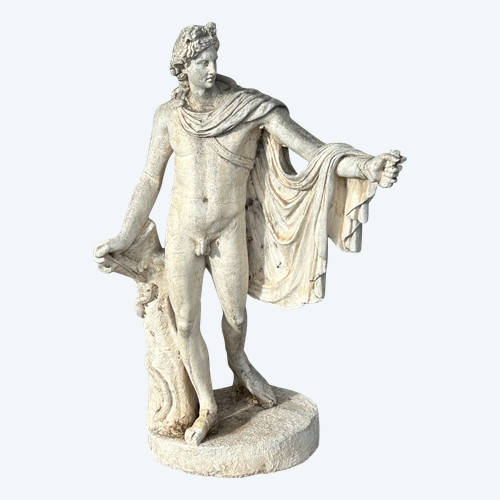 Apollo Belvedere - Reconstituted Stone Statue, 19th Century