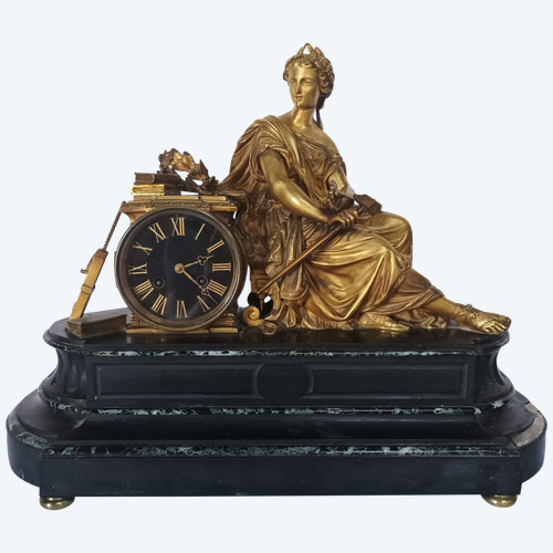 Henri Picard (1840- 1890) Pendule allégorique en bronze Napoleon III