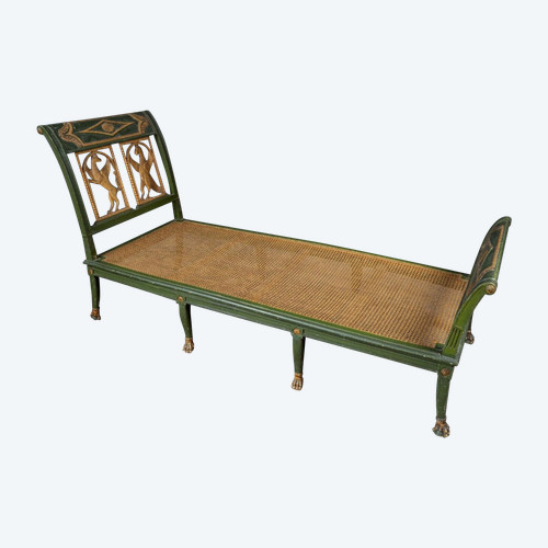 Recamier chaise longue bench daybed sphinx claw feet