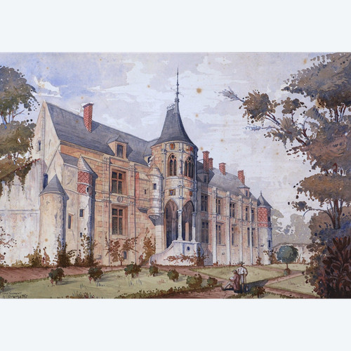 FRANZÖSISCHE Schule im Jahr 1870, Le Château de Nantouillet