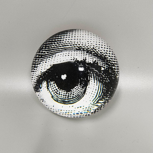 1970s Piero Fornasetti Astonishing Crystal Paperweight Sphere. Made in Italy