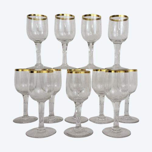 12 crystal wine glasses