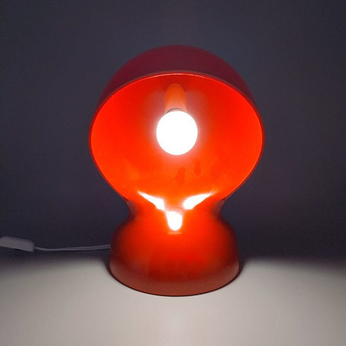 Lampada da tavolo originale Dalù rossa degli anni '60 di Vico Magistretti per Artemide (non una replica)