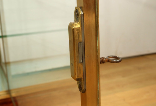 Brass and Elm Display Case - 1950