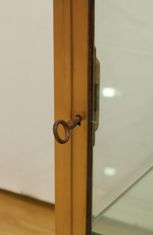 Brass and Elm Display Case - 1950