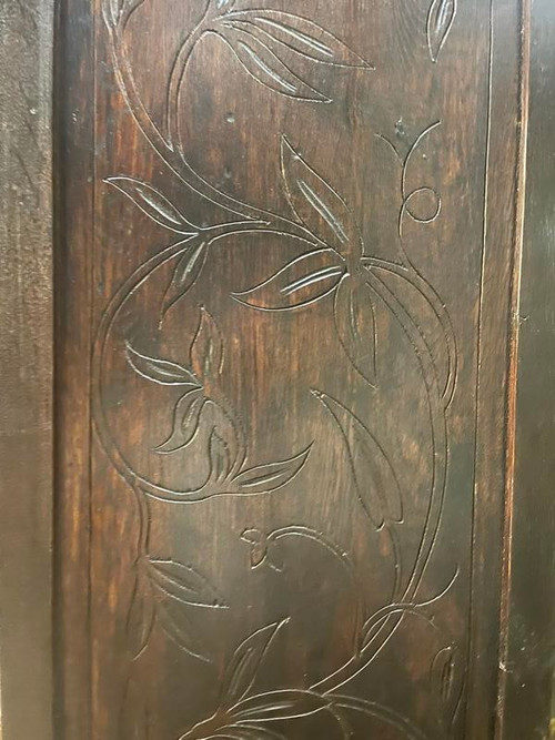 Zweiteiliges Sideboard im Renaissance-Stil aus geschnitzter massiver Eiche