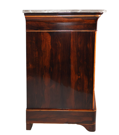 Rosewood and lemonwood chest of drawers, Charles X period