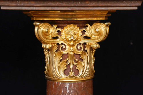 Important pair of columns with pair of candelabra, Napoleon III period