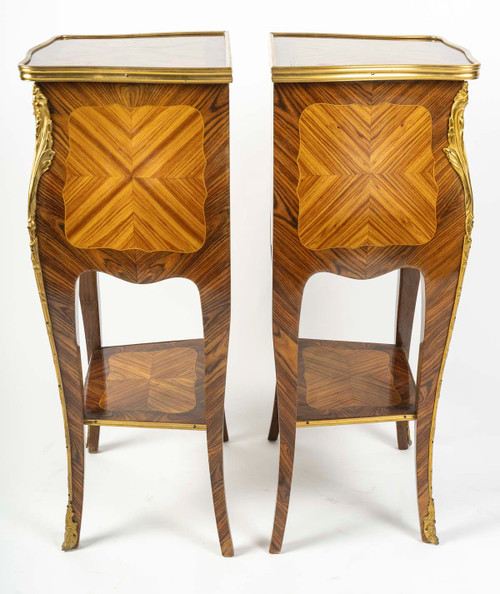 A Pair of Louis XV Style Bedside Tables, 1900