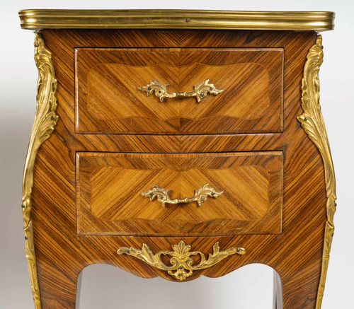 A Pair of Louis XV Style Bedside Tables, 1900