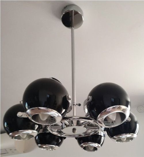 Lampadario Eyeball in stile anni '70