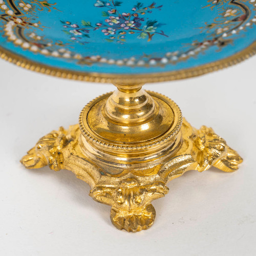 A beautiful Miniature enamel footed cup, circa 1880