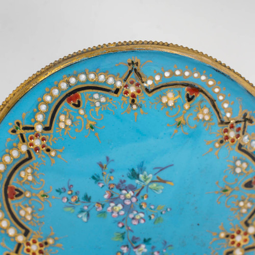 A beautiful Miniature enamel footed cup, circa 1880