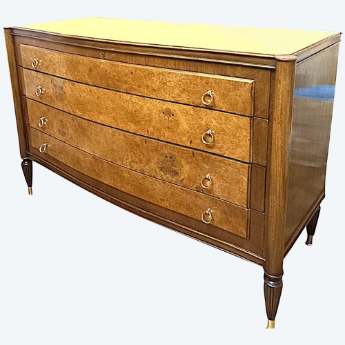 Curved Art Deco chest of drawers