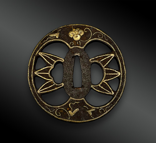 TSUBA Maru Gata - Japon - Période Azuchi Momoyama (1573-1603)