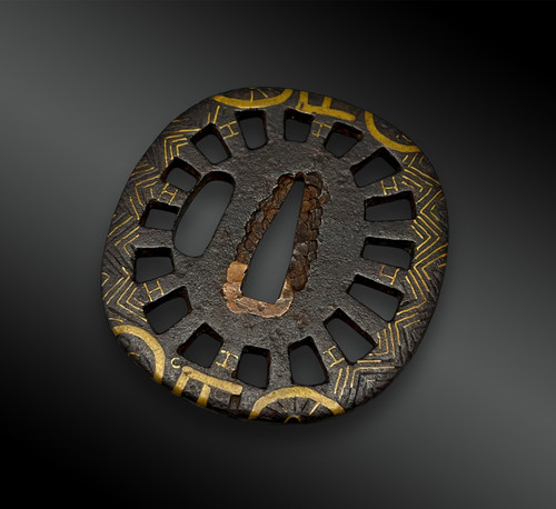 TSUBA Naga Maru Gata - Japan - Azuchi Momoyama period (1573-1603)