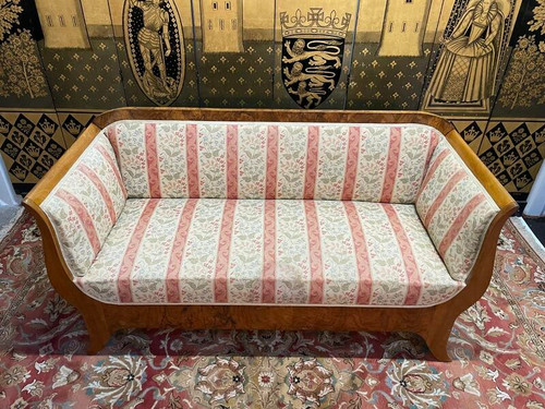 Bank – Charles X. Bidermeier-Sofa aus Wurzelholz