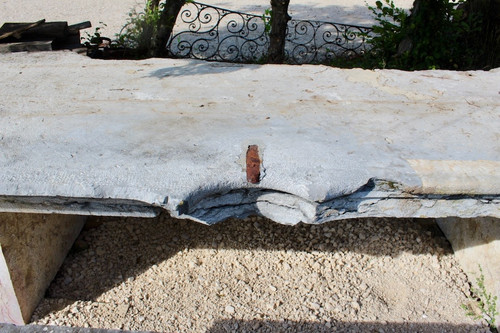 Table De Monastère En Pierre De Saint Cyr Et Son Banc