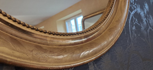 Small oval Louis Philippe mirror 66x 57