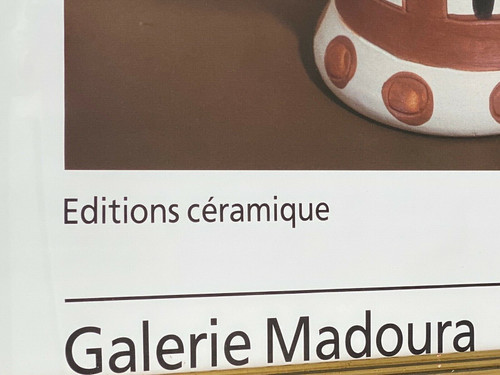 Poster Editions Céramique Galerie Madoura Picasso golden frame