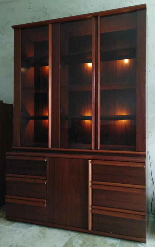 Vintage Scandinavian bookcase in rosewood designed by Bas van Pelt