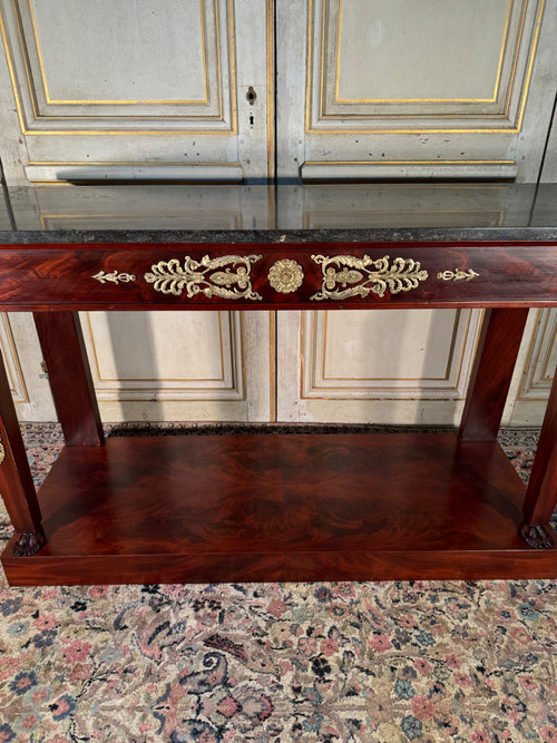 Console from the Napoleon I period, return from Egypt, in mahogany and bronze