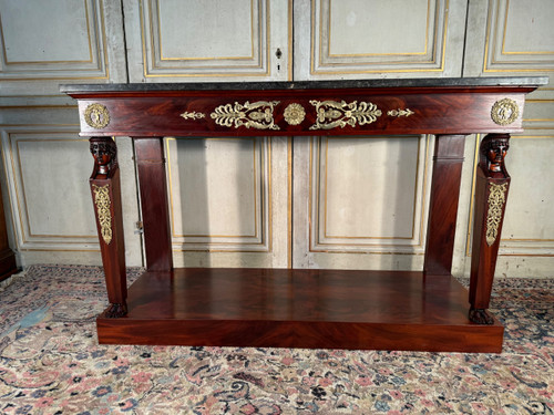 Console from the Napoleon I period, return from Egypt, in mahogany and bronze