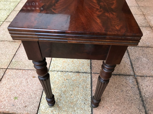 Small 19th century mahogany games table from the Restoration period