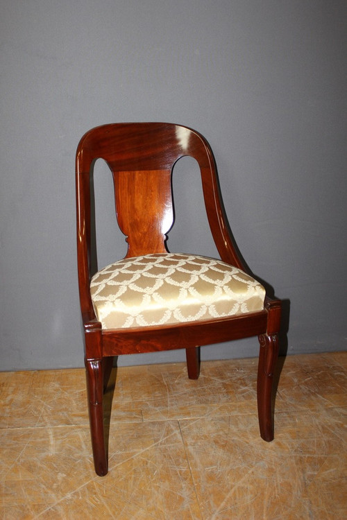 Set of Four 19th Century Mahogany Gondola Chairs