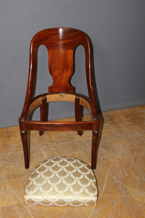 Set of Four 19th Century Mahogany Gondola Chairs