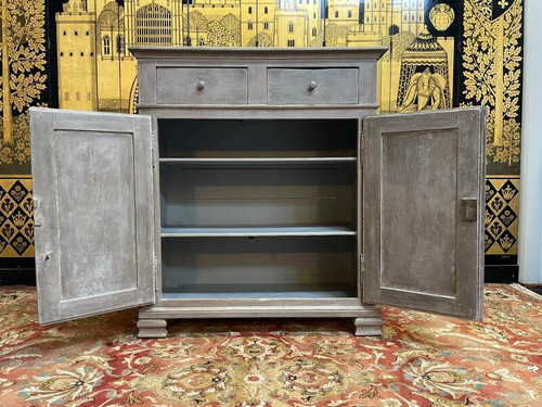 Louis Philippe high sideboard, re-painted and patinated