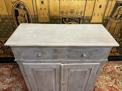 Louis Philippe high sideboard, re-painted and patinated